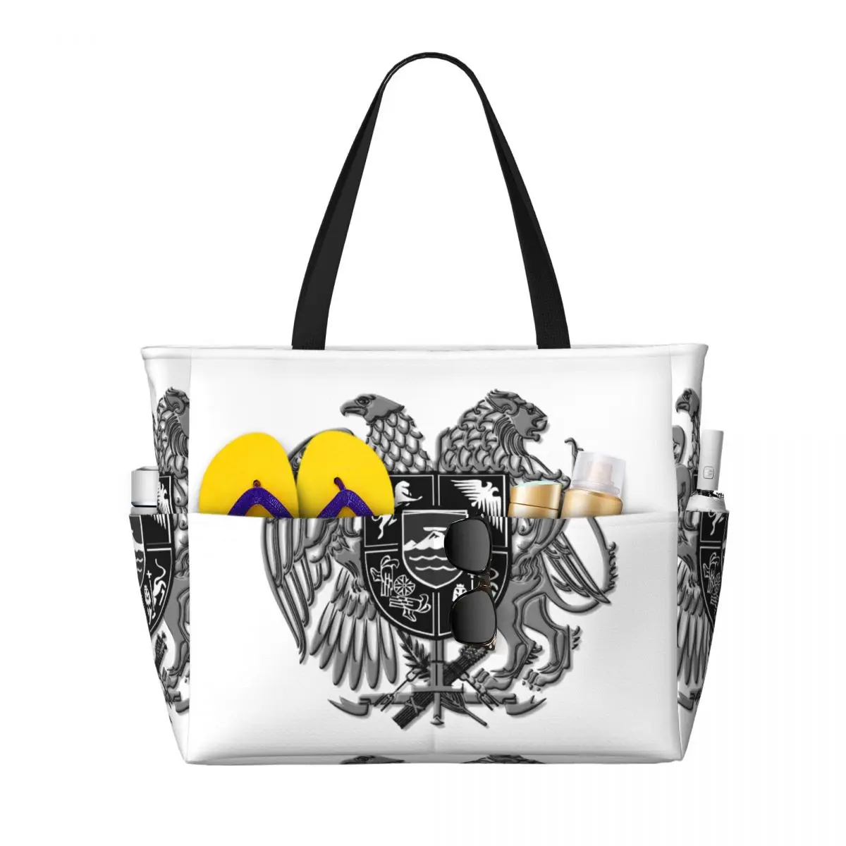 

Armenia Coat Of Arms Outfits Beach Tote Bag Sport Gym Yoga Duffle Large Tote Bag Women Travel Bag Fitness bag