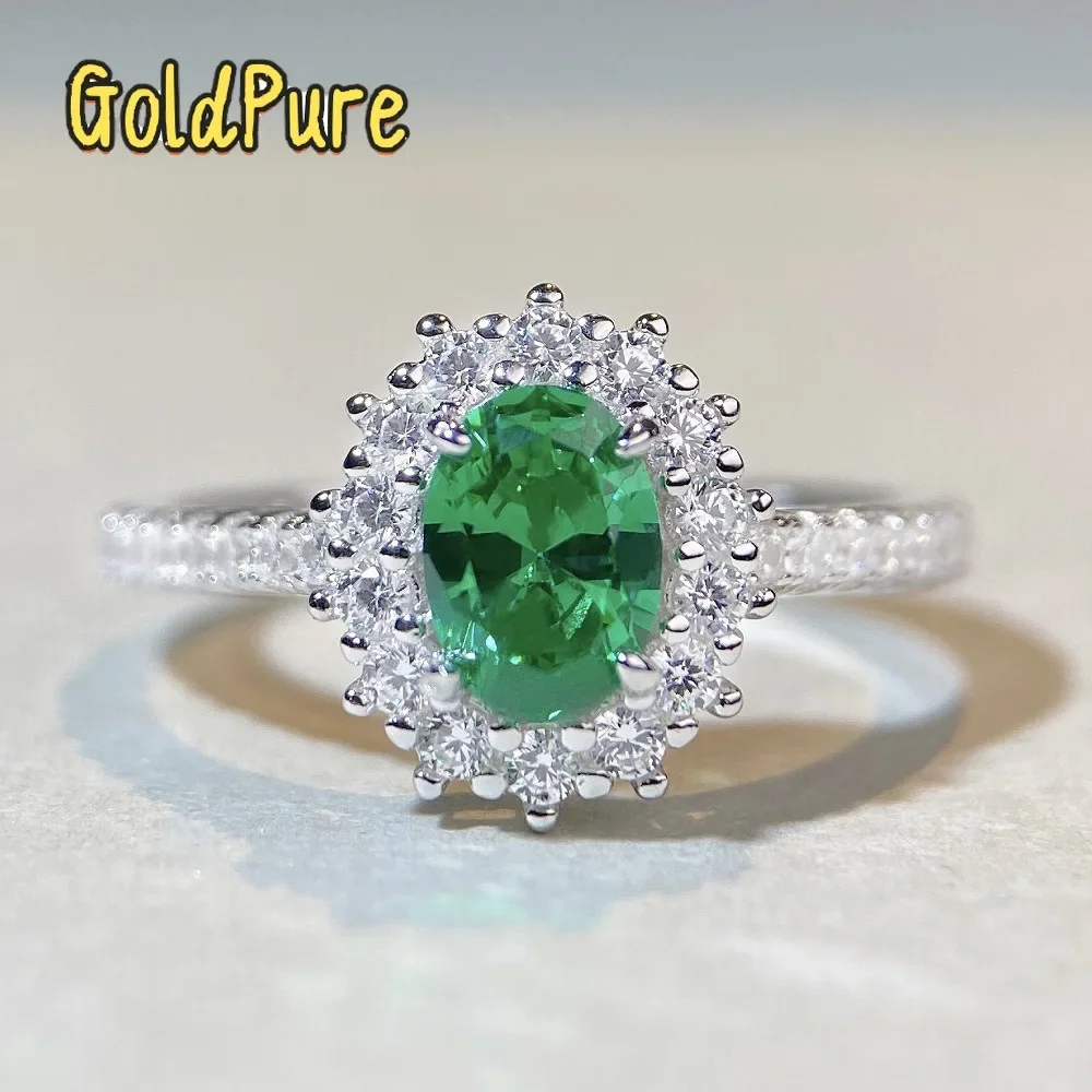 

Goldpure Luxury Solid Platinum PT950 18K gold Women's Pigeon Red Ring Pigeon Egg Moissanite Diamond Ring