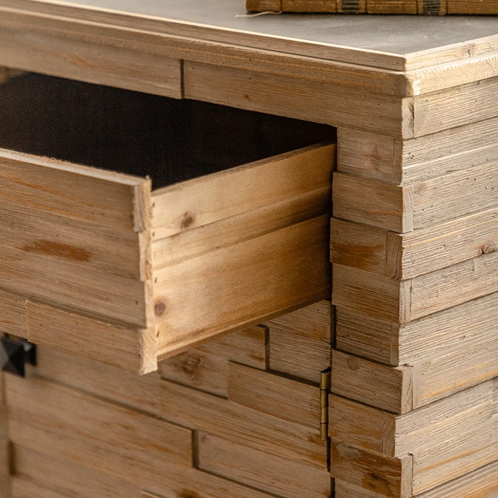 Large Retro Coffee Table With Drawer Cabinet Multifunctional Cocktail Table For Living Room Office Dining Room Table