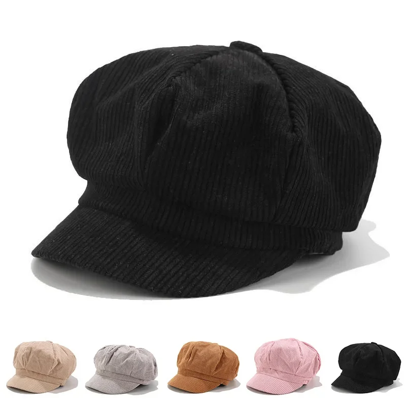 

Spring Summer Fashion Octagonal Cap for Women Newsboy Caps Ladies Pumpkin Duckbill Cap Casual Winter Female Beret Painter Cap
