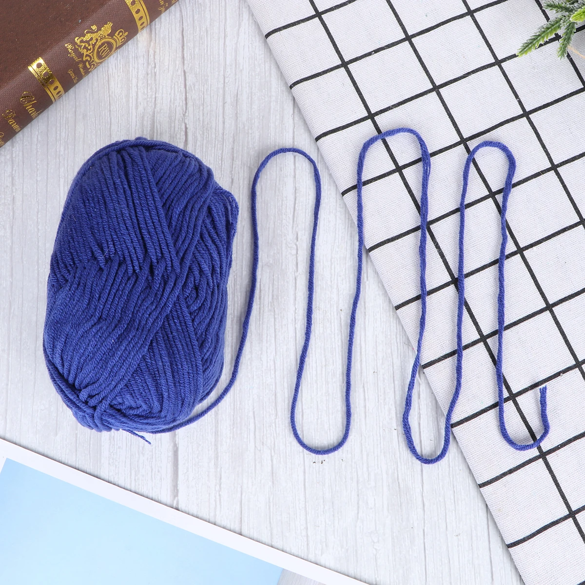 

Knitting Wool Milk Cotton Yarn Purple for Crocheting Hello Beginner Office