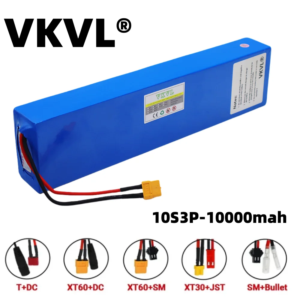 New 36V1865010S3P Rechargeable Lithium Battery Pack 1000W Modified Power Bicycle Electric Vehicle with BMS+Charger