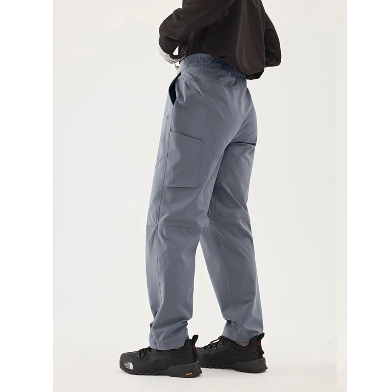 Men's Windproof & Water - Resistant Breathable Soft Shell Pants for Spring/Autumn Hiking & Mountaineering Elastic Waist
