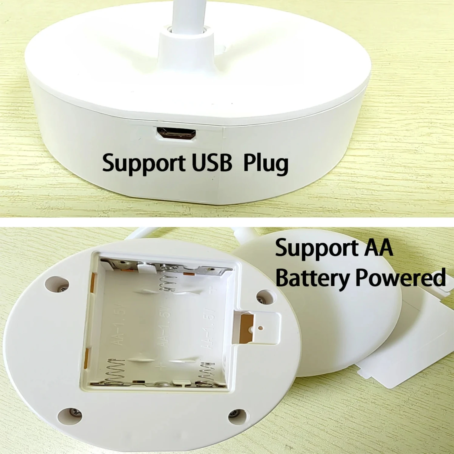 مصباح مكتبي LED محمول قابل لإعادة الشحن مع حماية للعين ، 3 مستويات من السطوع الخافت ، USB أو بطارية تعمل بالطاقة ، مثالية للمكتب ، جديدة