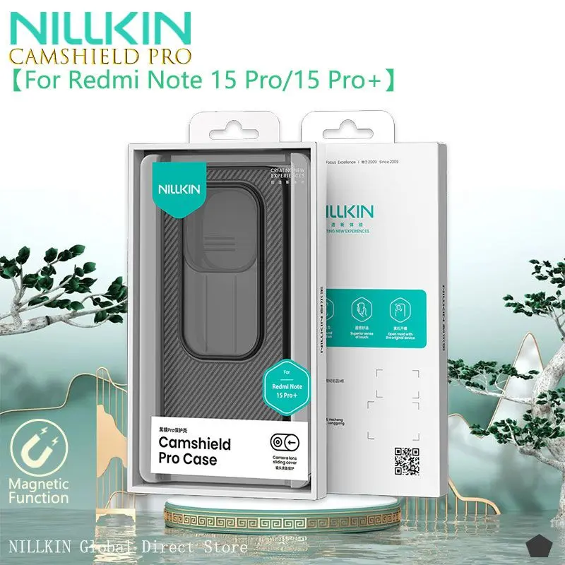 Para funda Redmi Note 15 Pro Series, NILLKIN CamShield Pro, Material Eco PC + TPU, antihuellas y antiaceite, protección total