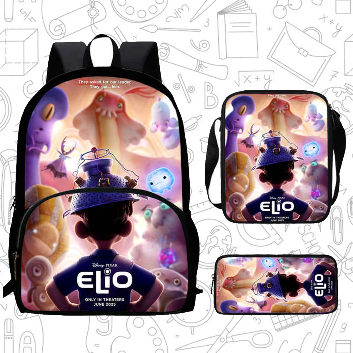 

Child School Backpack with Front Pocket,Shoulder Bags,Pencil Bags for Aged 5-10,Cartoon ELIO School Bags for Boys Girls