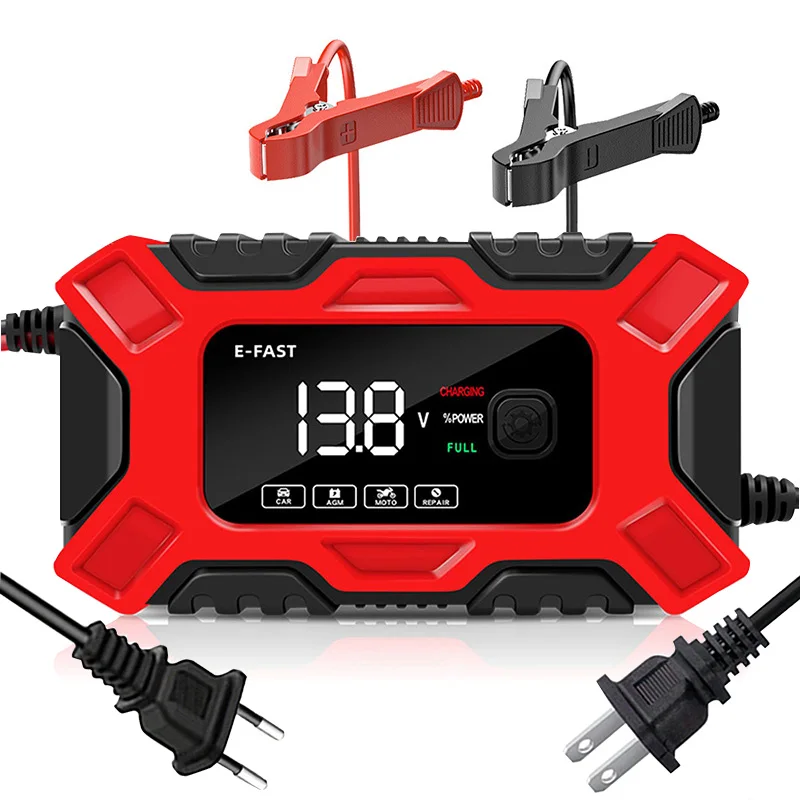 

3 Stage Intelligent Car Battery Charger 12V Pulse Repair 100AH for Motorcycles Cars SUV Lead Acid Fully Automatic