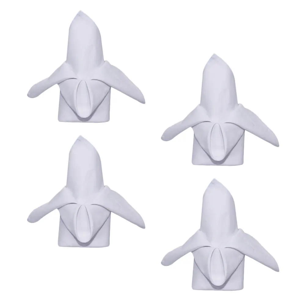 

4Pcs Thick White Cotton Napkin Cloth for Restaurant Hotel Dining Table Banquet Use White Napkin Cotton Napkins for Hotel