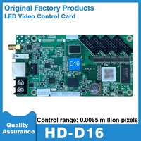 LED Display HD-D16 Asynchronous Control Card HUB75 LED Panel TV RGB LED Digital Signage LED Video Wall WiFi USB 4G Control Card