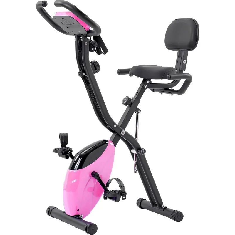 

Merax Exercise Bike Folding Exercise Bike Indoor Upright Recumbent Fitness Cycling Bike Magnetic X-Bike