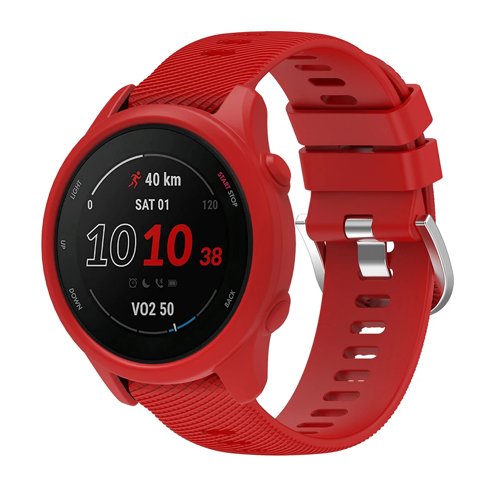 Silikonarmband + Schutzhülle für Garmin Forerunner 255 265, Ersatz-Uhrenarmband – Detail 23