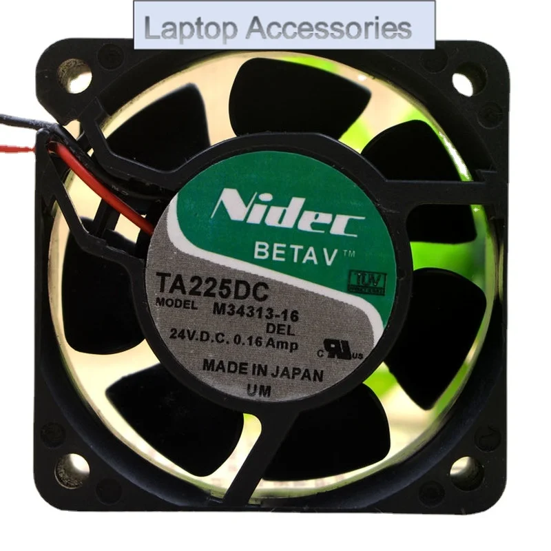 New CPU cooling fan NIDEC TA225DC M34313-16 24V 0.16A 6CM 6025 inverter fan Computer fan 60*60*25MM