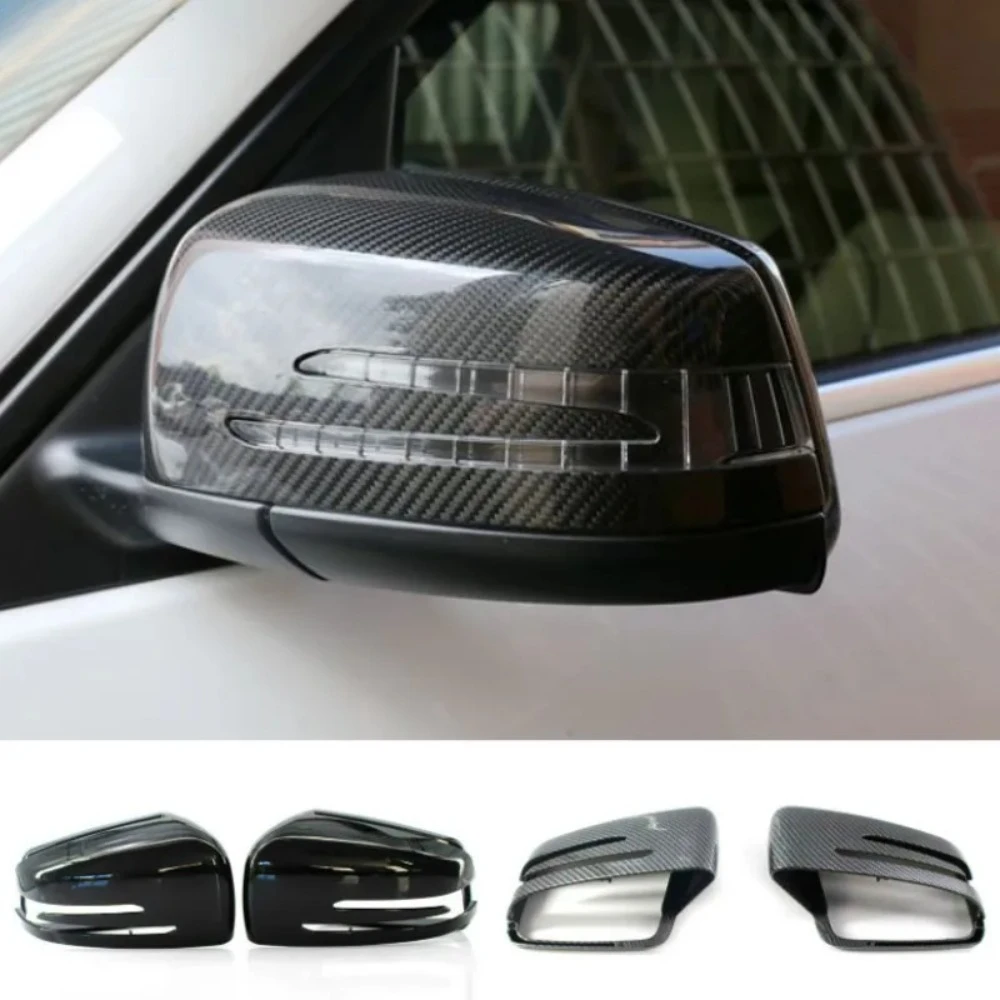 For Mercedes Benz A B C E S CLA GLA GLK Class W176 W246 W204 W212 W221 C177 X204 X156 Carbon Fiber Car Rearview Mirror Cover