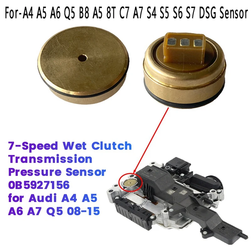 0B5 7-Speed Wet Clutch Transmission Pressure Sensor 0B5927156 For  A4 A5 A6 A7 Q5 08-15 02E Gearbox Hydraulic Sensor