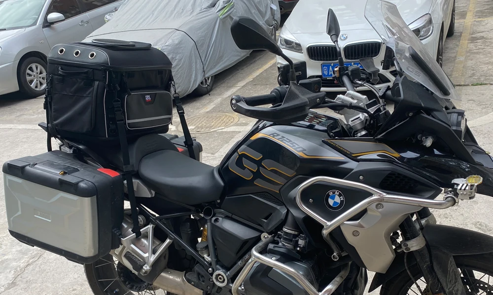 Motorrad-Haustiertaschen Hunde- und Katzen-Transporttasche für Street Glide Road King mit Beifahrersitz oder Gepäckträger Touring Trike Modelle – Detail 25