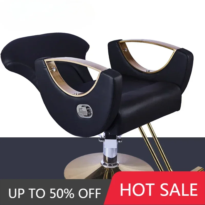 

Simple Barber Chair Free Shipping Professional Hairdressing Decoration Reclining Hairdresser Toilet Gold Salon Machines Saloon