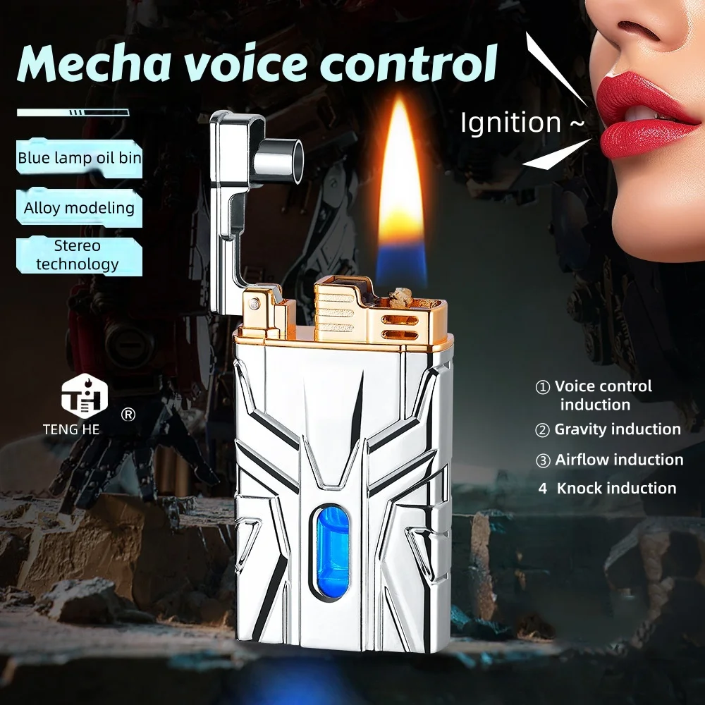 

Новая меховая индукционная металлическая зажигалка с голосовым управлением, визуальный масляный бак, несколько методов зажигания, зарядка типа C, мужской крутой подарок