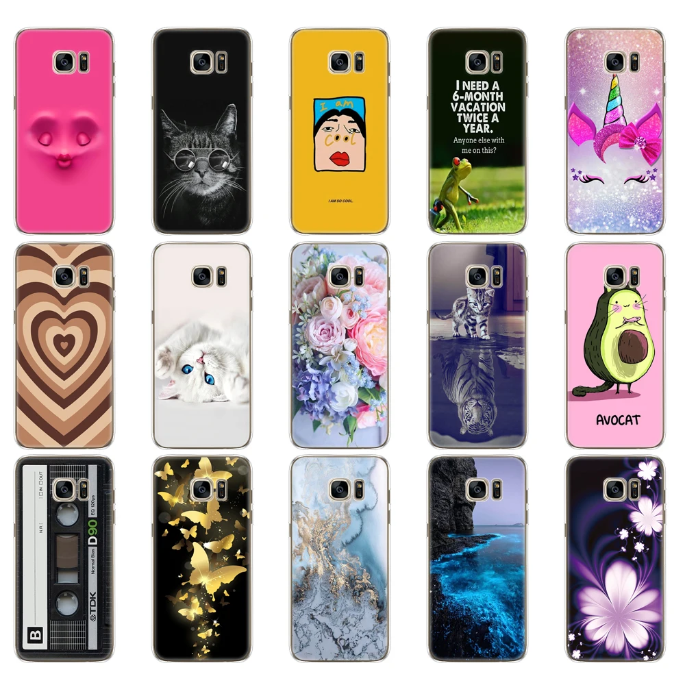 For Samsung Galaxy S7 egde case Cover for Samsung Galaxy S6 edge Case for Samsung S7 S6 G920F i9600 Cover Silicon Fundas