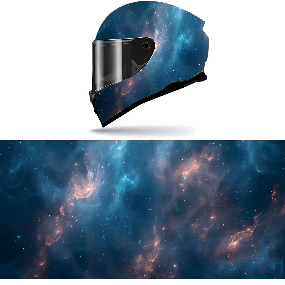 

Space Odyssey Galaxy Full Helmet Wrap Sticker Motorcycle Helmet Racing Graphic Decal Vinyl Wrap Helmet Decor Sticker