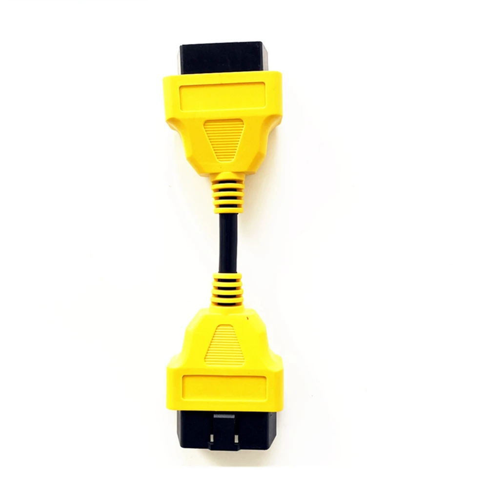 Obd2 كابل 16Pin تمديد مهائي كابلات 13 سنتيمتر 16 دبوس ذكر إلى أنثى obd ii obd2 متعدد الألوان تمديد كابلات الموصلات محول