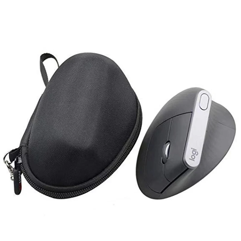 Bolsa de almacenamiento para ratón inalámbrico, caja de protección para juegos Compatible con MX Vertical/Lift Vertical Mouse, caja de almacenamiento negra