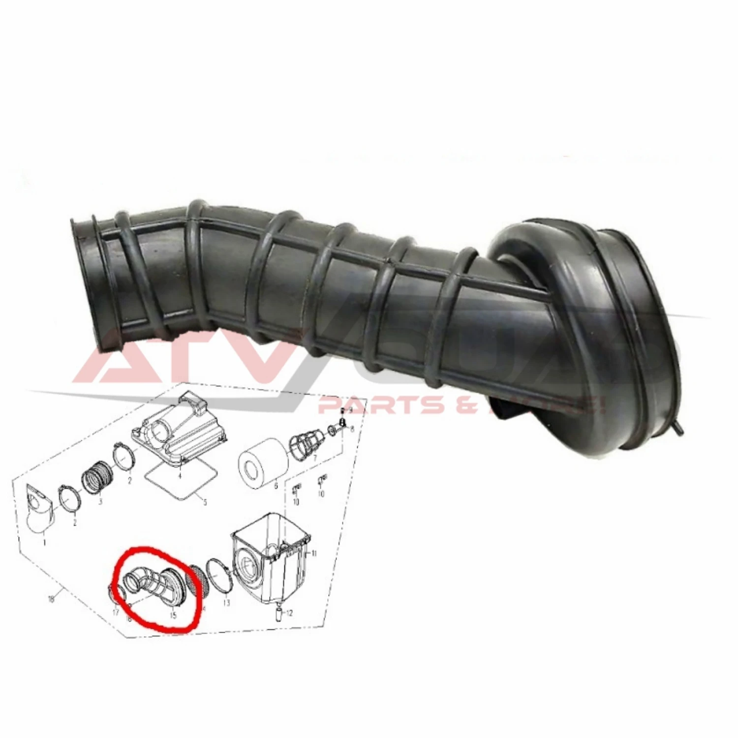 Rura wydechowa do CFmoto 500 X5 CF188 CF500/2/A/2A X-Lander CF600-5 Gladiator RX510 RX530 idzie 520 Max CF188-110008 0180-110008
