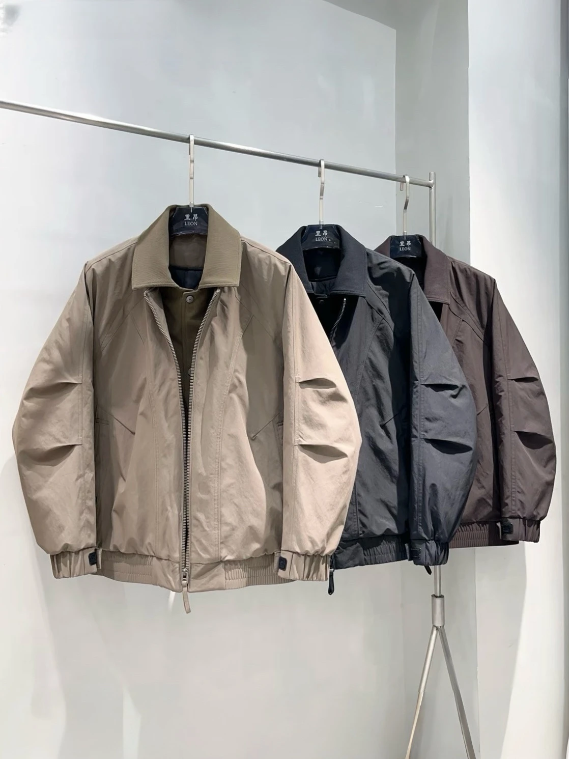 

Мужская повседневная хлопковая рабочая куртка с отложным воротником, из полиэфирного волокна, с длинными рукавами, на молнии, без капюшона