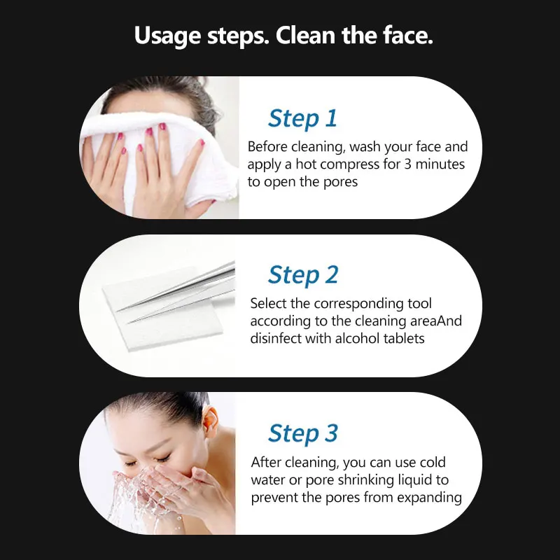 Stainless Steel Cellular Acne Blackhead Tweezers Facial Beauty Remove Acne Needle Tools for Blemish and Whitehead Skin Care Tool
