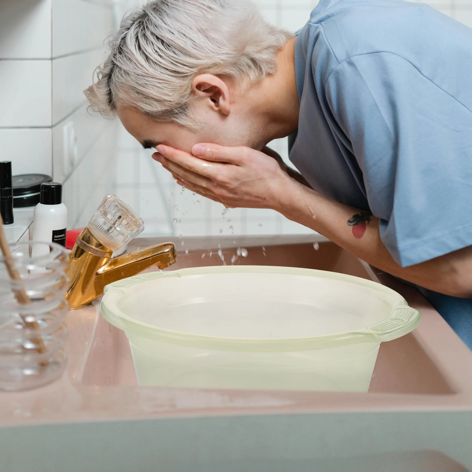 

High-Quality Plastic Wash Basin Clear Thickened Design for Kitchen and Salon Washing Needs