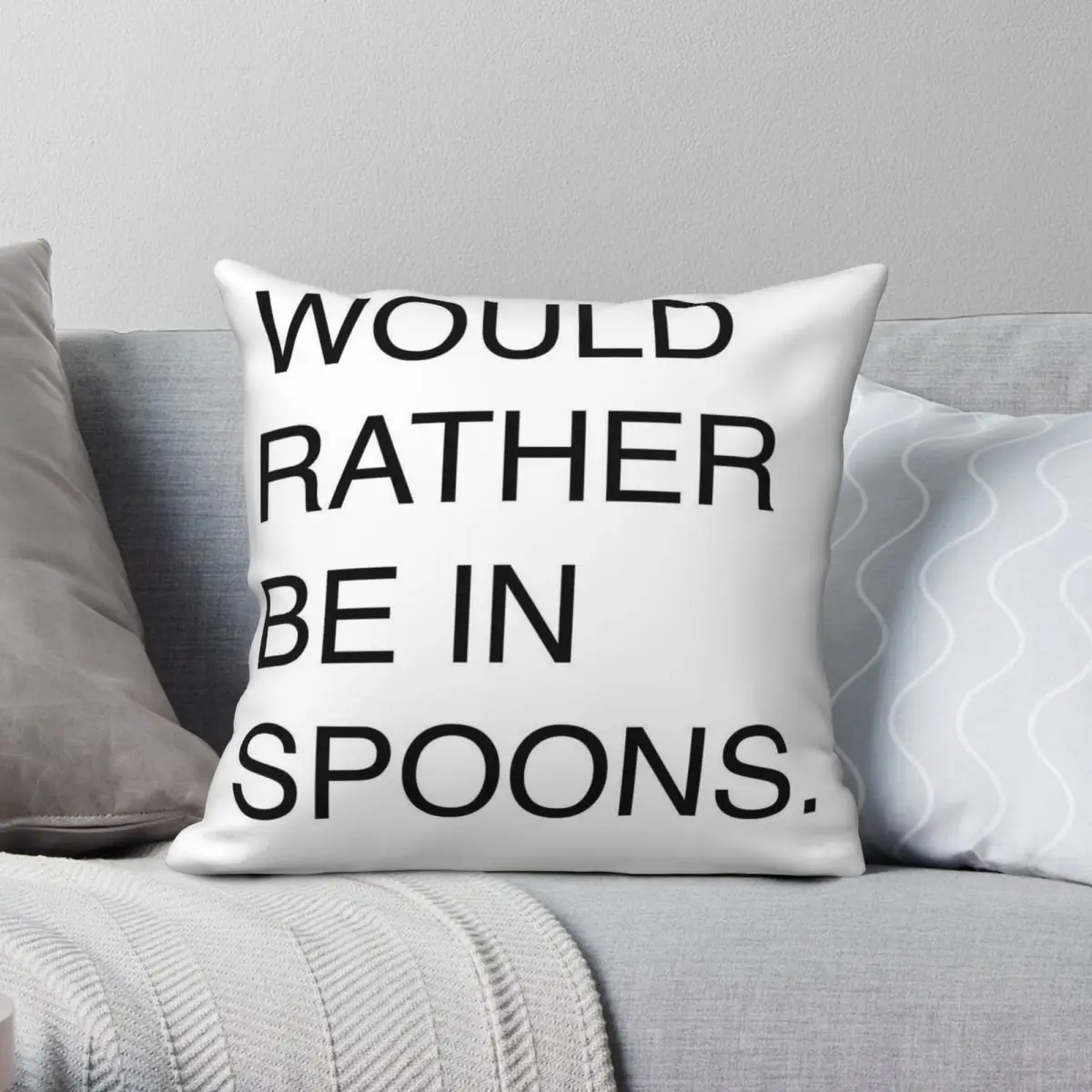 

Would Rather Be In Spoons Square Pillowcase Polyester Linen Velvet Creative Zip Decorative Pillow Case Home Cushion Cover