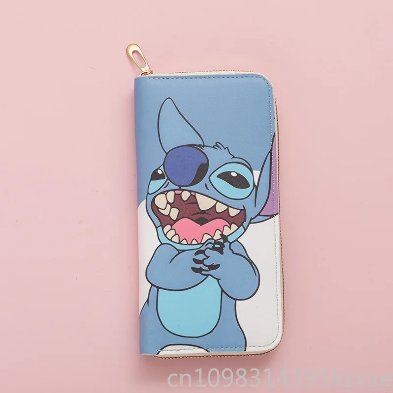 Disney Stitch Wallet Long Zipper Print Fashion Wallet for Women Students Girls Daily Use
