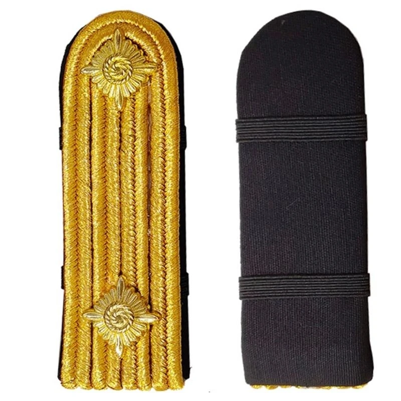 Капитанские золотые эполеты для униформы, защитные костюмы, легко прикрепляемые аксессуары, вышитые эполеты