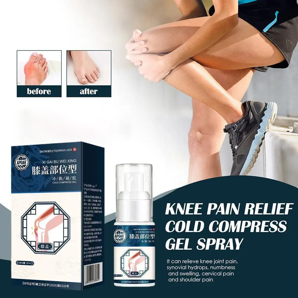 

30ml Knee Joint Relief Spray Relieve Joint Muscle Pain Soothes Arthritis Treatment Cold Compress Herbal Gel Body Health Care