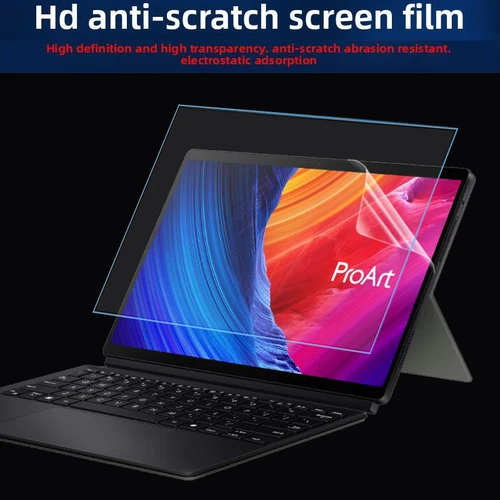 Imagen 2 del producto Para ASUS ProArt PZ13 (HT5306) película de silicona para teclado película de pantalla de ordenador portátil HD película protectora de pantalla táctil antiazul