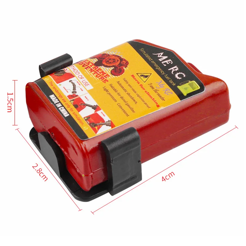 2 Pcs 1/10 Scale Rc Crawler Accessory Mini Fuel Tank For D90 Axial Wraith Scx10(Red)