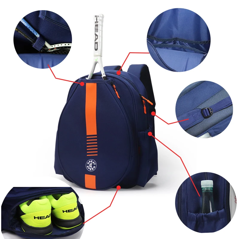2022 Original GreatSpeed Tennis Bag Badminton Backpack Men and Women Adult Children Youth Backpack Padel Beach Tennis Sport Bag