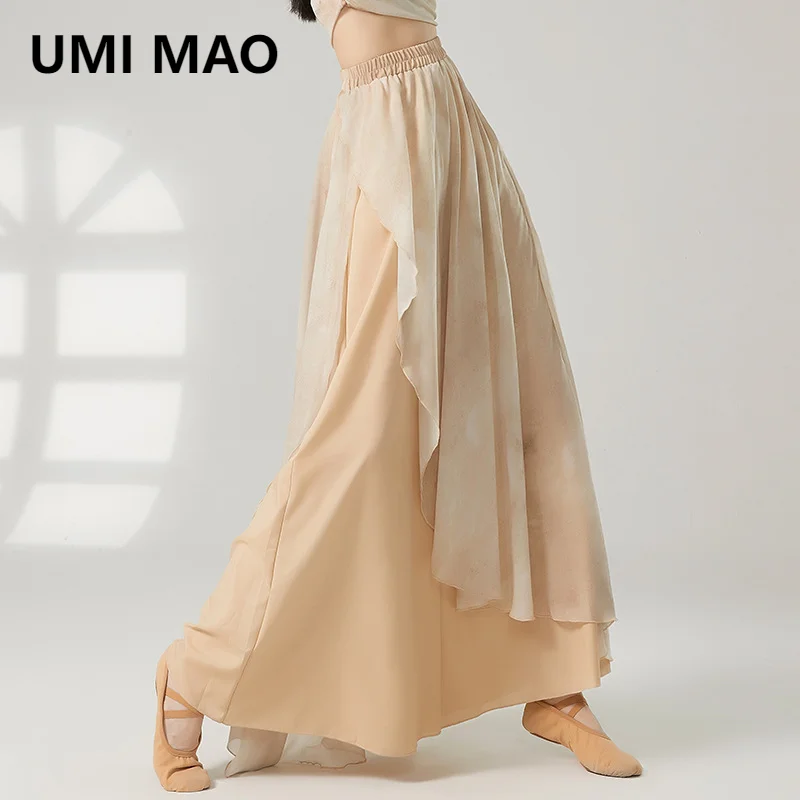 

UMI MAO Classical Dance Costumes Flowing Loose Skirts Wide Leg Pants Women's Chinese Dance Performance Costumes Dance Trousers