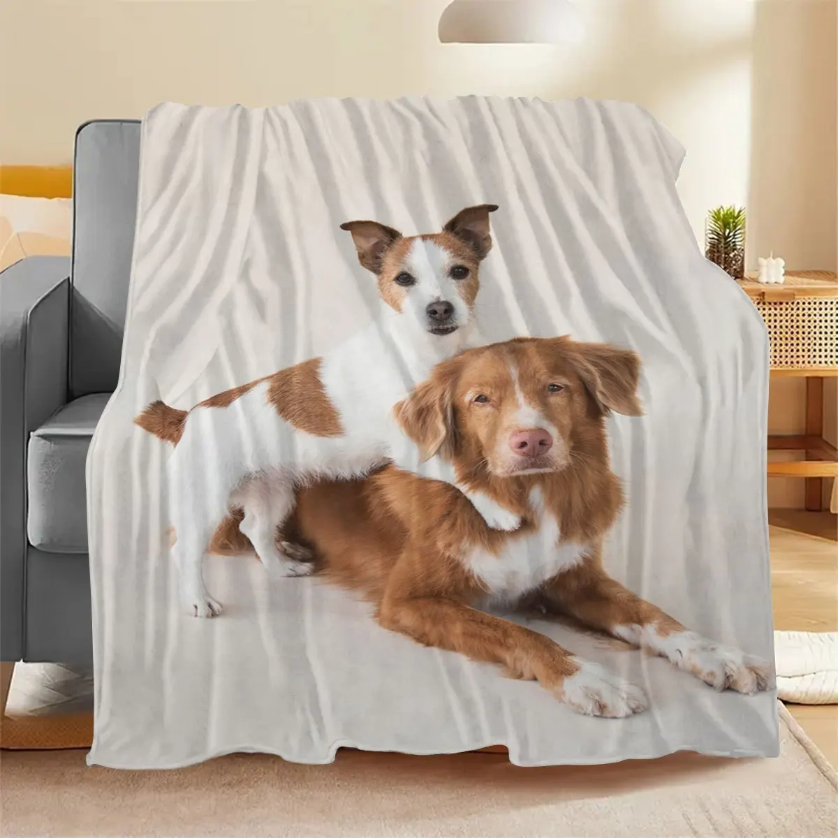 Customized Pet Blankets, Photo Blankets for Cats and Dogs, Personalized DIY Carpets, Custom-Made with Your Own Image, Comfortable Flannel Bed Blankets for All Seasons, Warm, Soft, Stylish, the Perfect Gift Souvenir for Animal Lovers