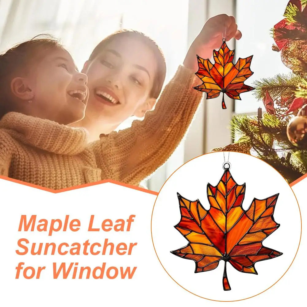 

Maple Leaf Suncatcher For Window Acrylic Maple Leaves Hanging Ornament Fall Leaf Decor For Thanksgiving Autumn Party Suppli W4R3