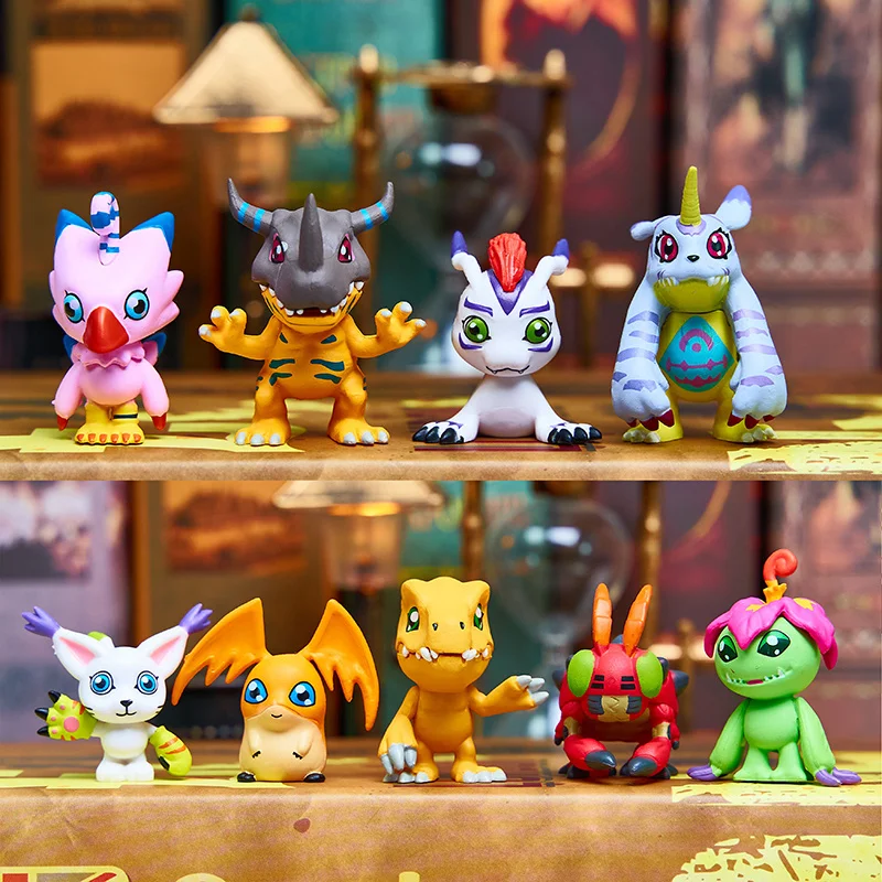 9pcs/Set Digimon Adventure Tailmon Gomamon Patamon Gabumon Tentomon Palmon Piyomon Agumon Anime Collect Model Toy Doll Gifts