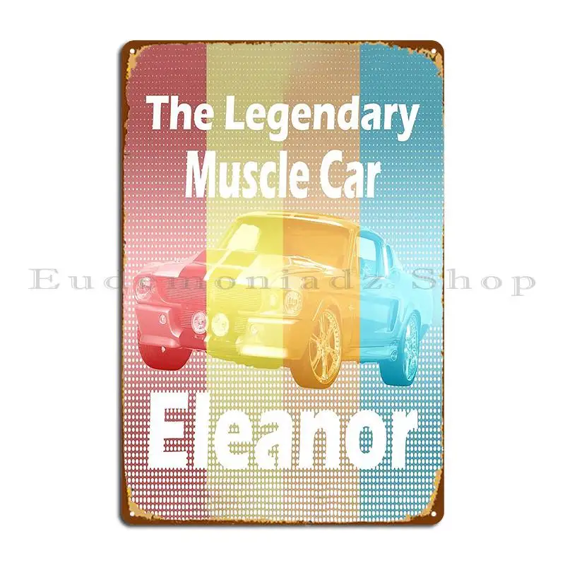 The Legendary Classic Muscle Car Metal Sign Garage Create Pub Plates Living Room Printed Tin Sign Poster