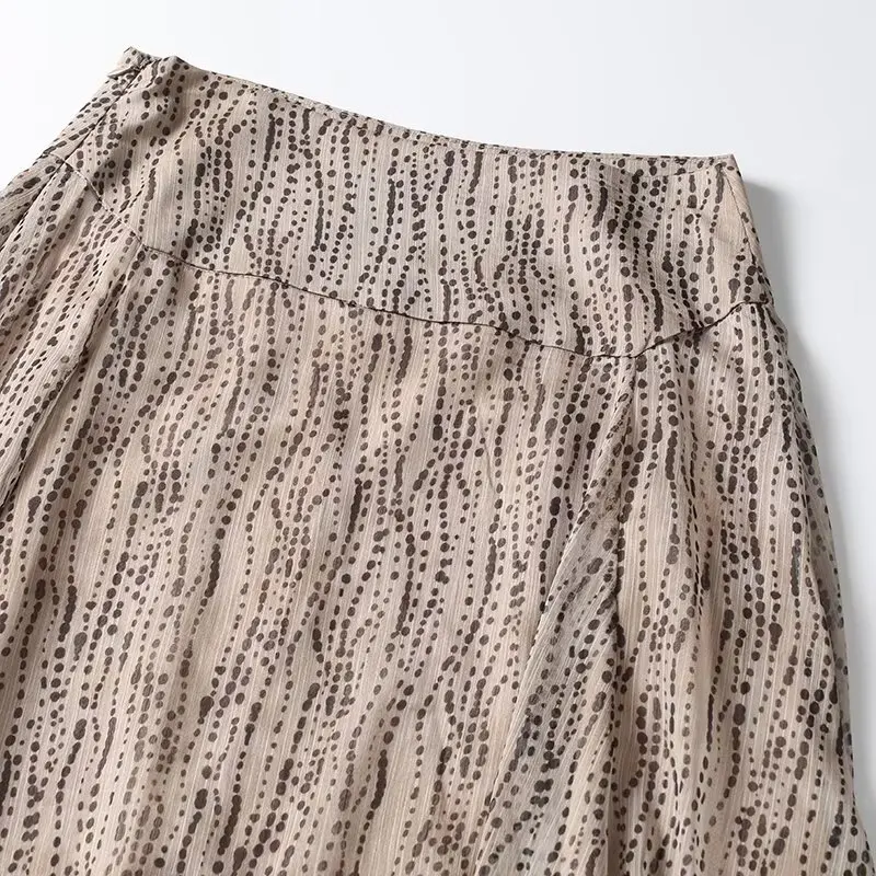 Estilo europeo y americano 2025, otoño, nuevo estilo coreano, estilo suave, arte francés, falda estampada romántica de lunares para mujer