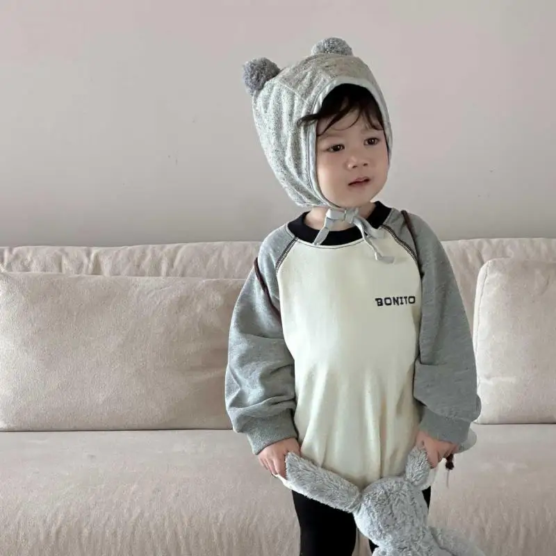 

2025 Autumn New Baby Long Sleeve Bodysuit Letter Print Infant Boy Girl Casual Patchwork Jumpsuit Cotton Newborn Clothes 0-24M