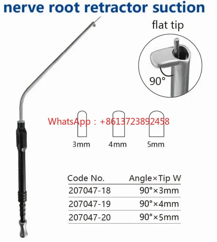 surgical instruments/orthopedic instrument spinal instruments never root retractor suction