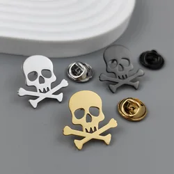 Punk Style Retro Halloween Skull Pin Gothic Brooches for Men and Women Party Creative Personality Clothing Accessories