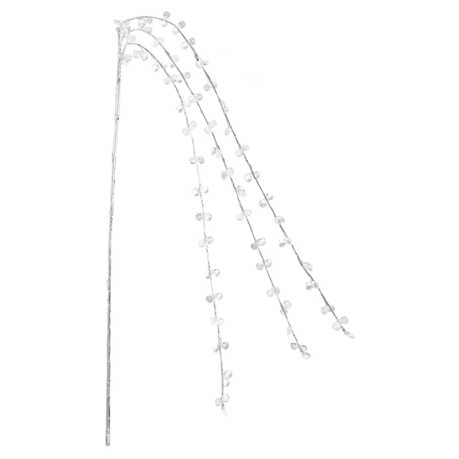 

Christmas Tree Pendant Artificial Weeping Willow Branch Beaded for Decoration Artificialeping Stem Ornament