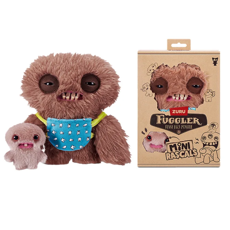 Fuggler Soft Plush Doll Mini Rascals Series Cartoon Ugly Kawaii Teeth Monster Funny Original Box Children Toy Christmas Gifts