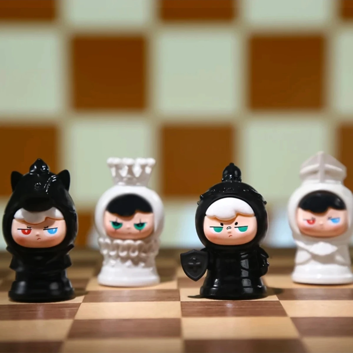 5cm Chess blind box fashion play girl birthday gift display black and white doll cute Toy decorating pieces children's toys