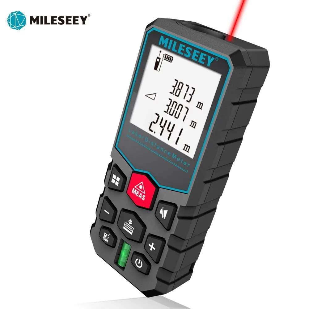 Mileseey X5 Laser Distance Meter Roulette Digital Tape Rangefinder Level Bubble Trena Metro Range Finder Measuring Tools