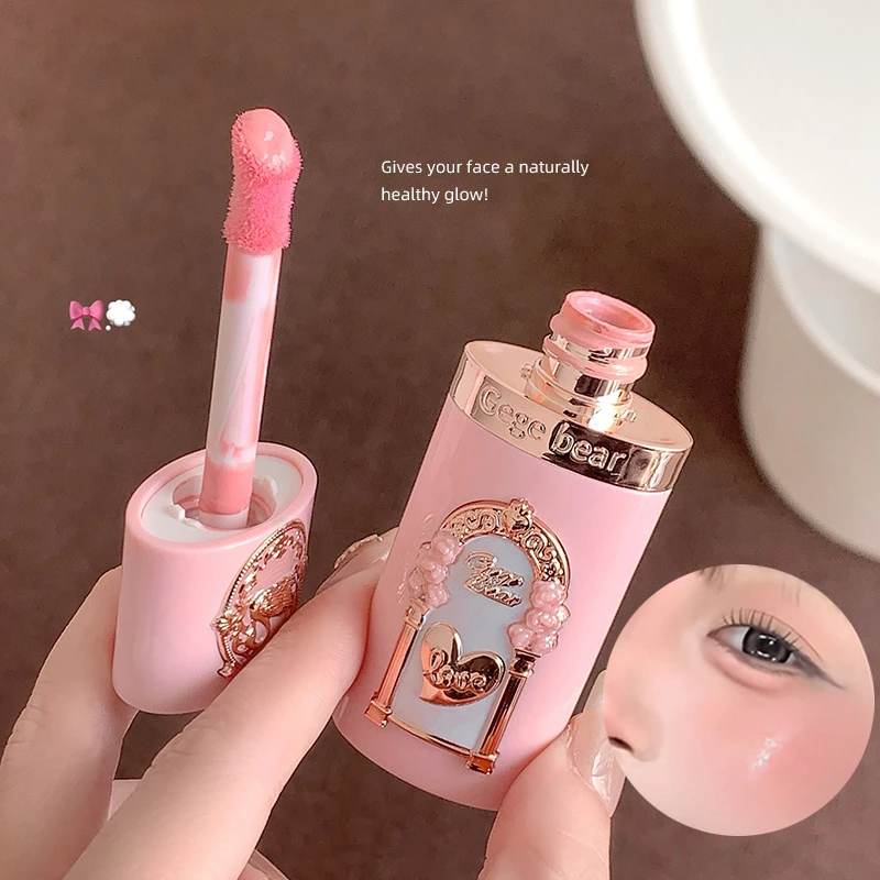 Vloeibare Blusher Kleur Gezichtsmake-up Matte Twee-in-één Vloeibare Blush Moisturizer Langdurige schoonheid Uitbreidt contracten Wangcosmetica uit